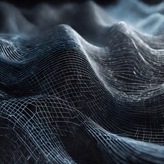 Gray abstract wireframe technology background