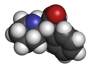 Dexmethylphenidate drug molecule. 3D rendering.
