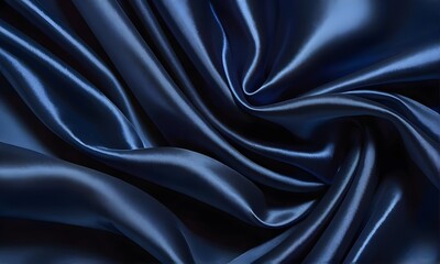 Obraz premium Draped dark blue silk background. Lilac fabric texture surface. Texture, background, pattern, template. 3D vector illustration 