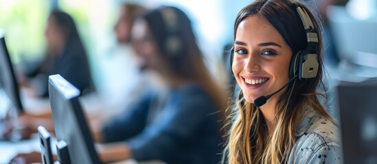 Friendly, mature helpdesk employees provide customer support through phone calls and assist with inquiries.