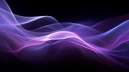 Symbolic white and purple light trails intertwining background