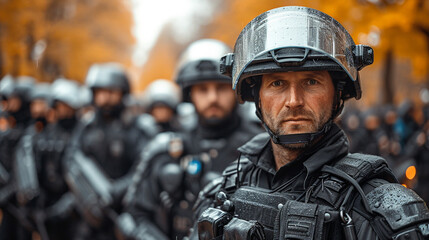 Police, masked, armed special forces