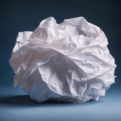 View of white crumpled paper