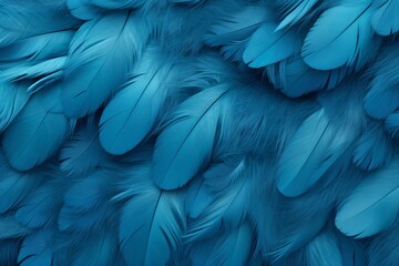 Blue Feathers Background, Blue Feathers Pattern, Feathers background, Feathers Wallpaper, bird feathers pattern, AI Generative