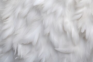 White Soft Feathers Background, White Fluffy feathers pattern, Beautiful feathers background,...