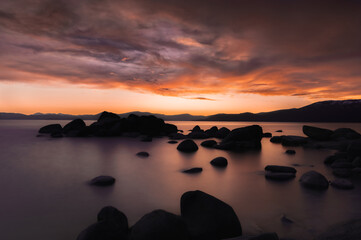 Sunset over Lake Tahoe