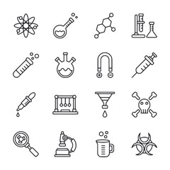 set of icons Laboratory