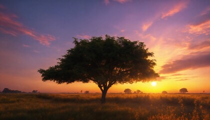 Dusk colorful dramatic yellow sun
