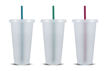  Like Starbucks Reusable Venti 24 fl.oz. Frosted Cold Cup With Lid and colorful  Straw
