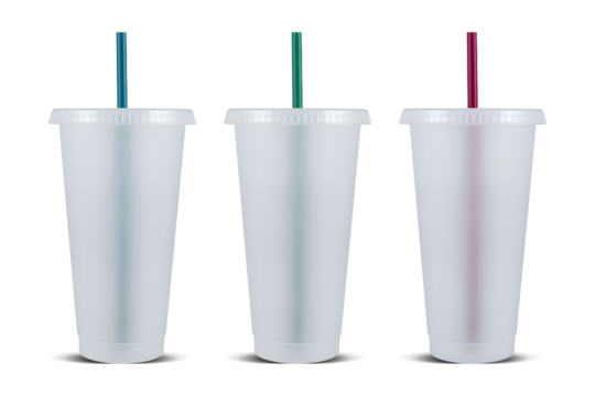  Like Starbucks Reusable Venti 24 fl.oz. Frosted Cold Cup With Lid and colorful  Straw