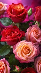 Beautiful background roses for valentine´s day