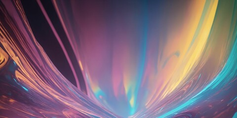 Vibrant Abstract Digital Artwork with Sweeping Curves of Light