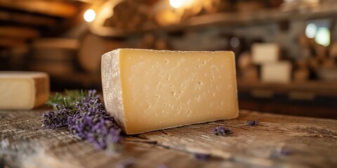 Tiroler AlmkÃ¤se - Culinary Treasure of Alpine Cheese, a Flavorful Symphony of Nutty Aromas. Immerse in the Culinary Treasure in a Cozy Alpine Chalet with Soft Lighting