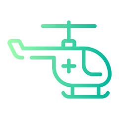 air ambulance gradient icon