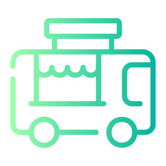 food truck gradient icon