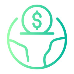 Fototapeta premium donation gradient icon