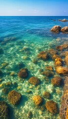Summer background of sea water