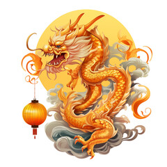 chinese dragon on a white background