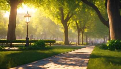 Obraz premium Green park view