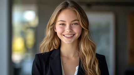 Fototapeta premium Breaking the Glass Ceiling: Women at the Helm of Success. Glamour in the Glass Office: Trendy CEOs of Today