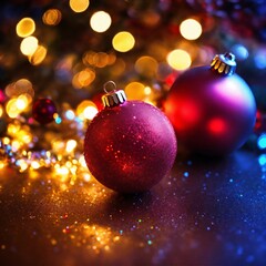 Cute christmas background with bokeh