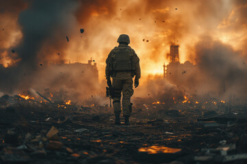 Obraz premium person in war