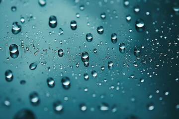 A close-up photograph of raindrops on a window, creating a moody and introspective background for text associated with contemplation and reflection. Generative Ai.