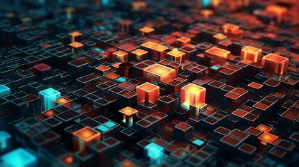 Obraz premium Abstract technology background Ai Generative