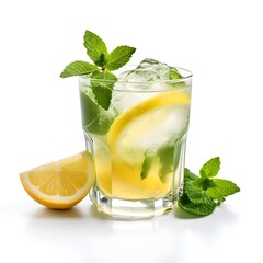 mojito cocktail with lime and mint
