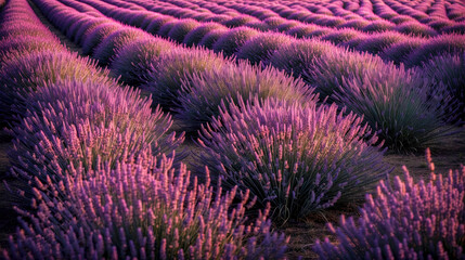 Magnificent lavender fields landscape. Generative ai