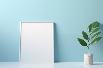 blank frame with a plant