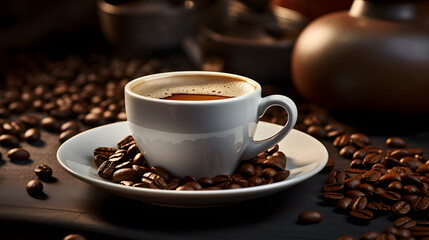 Obraz na płótnie Canvas Hot Cup of coffee