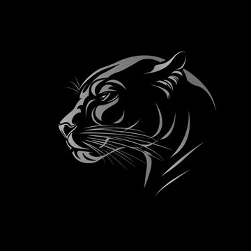 Panther Animal Logo Sleek Design Element Generative AI