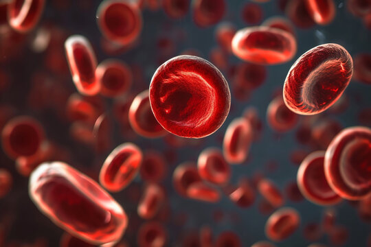 Erythrocytes against a backdrop of other cells for contrast