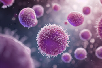 Fototapeta premium An illustration of a cluster of spherical bacteria