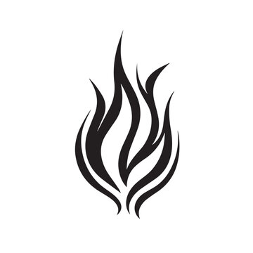 Flame in cartoon, doodle style . Image for t shirt. Isolated 2d vector illustration in logo, icon, sketch style, Eps 10, black and white. AI Generative