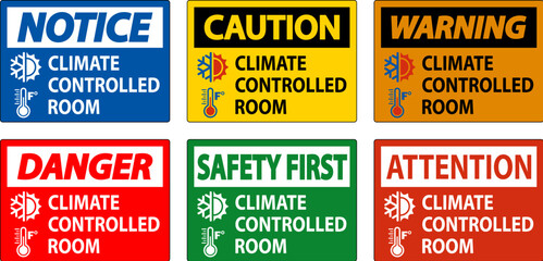 Door Safety Sign, Keep Doors Closed, Climate Controlled Room