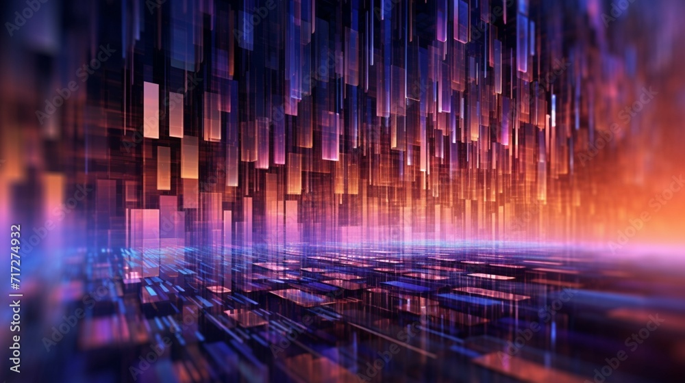 Poster digital technology concept abstract background ai generative