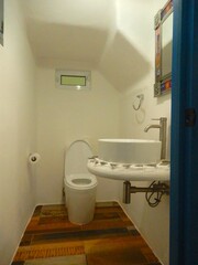 Baño estilo Santorini