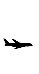 A simple silhouette of a airplane Illustration 
