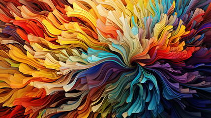 A colorful explosion. Abstract colorful Illustration. AI Generated.