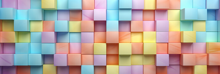 Abstract geometric background with colorful cubes, Ai Generated