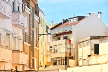Fototapeta na wymiar Historical apartment buildings in Lisbon, Portugal