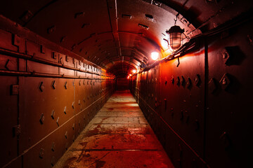Tunnel at Bunker 42 under Moscow, anti-nuclear underground defense facility