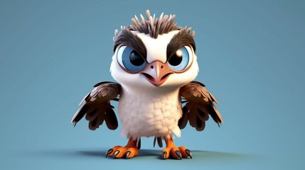 A cute cartoon osprey character Ai Generative