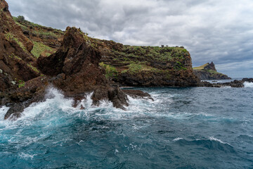 Coast Reis Magos of the island of Madeira , Portugal