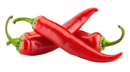 Red chili hot pepper png, isolated on white or transparent background hd
