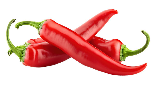 Red chili hot pepper png, isolated on white or transparent background hd