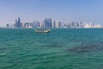 Obraz premium Doha Skyline Viewpoint, Doha, Qatar
