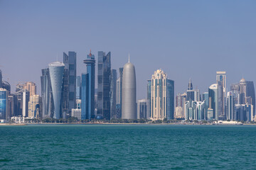 Fototapeta na wymiar Doha Skyline Viewpoint, Doha, Qatar